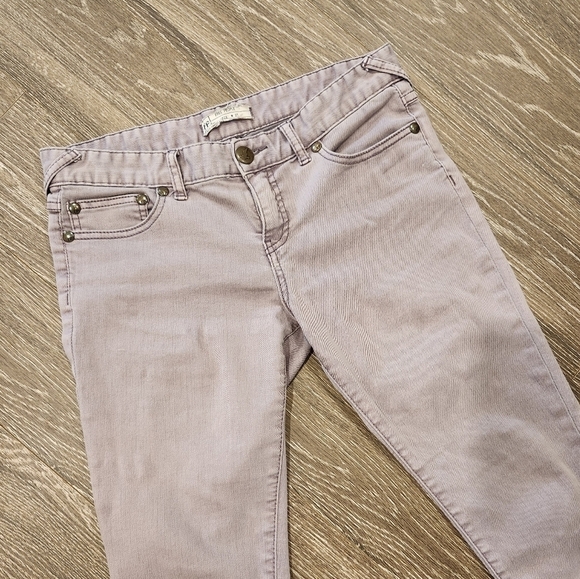 Free People Lilac Purple Cropped ankle jeans size 27 Coastal Cowgirl - Picture 4 of 11